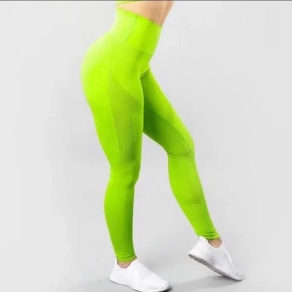 Alphalete Pants - Alphalete neon green 2019 leggings
